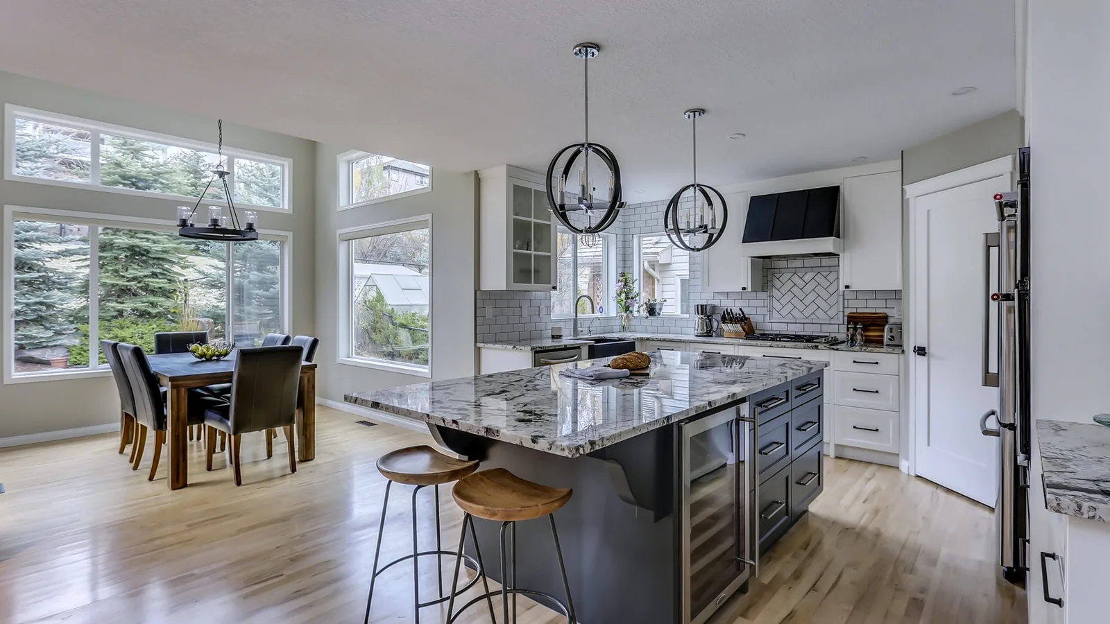Completed Springbank Hill kitchen renovation by Knight Custom Homes